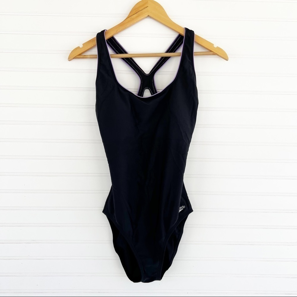 Speedo black one piece swimsuit Size 10
